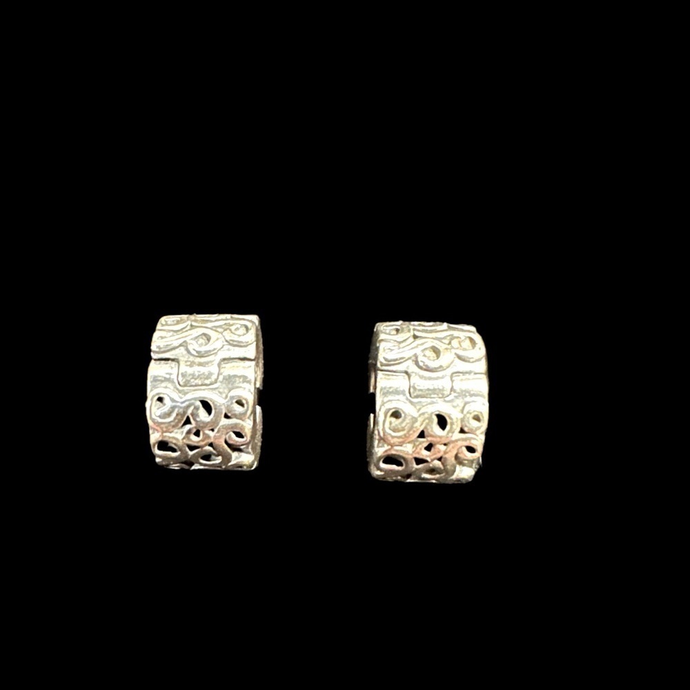 Authentic Pandora Scroll Clips/Stoppers - Set Of … - image 4